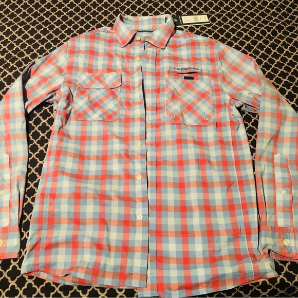Vineyard Vines Men’s Classic Fit Performance Harbor Fishing Shirt Plaid XS K2